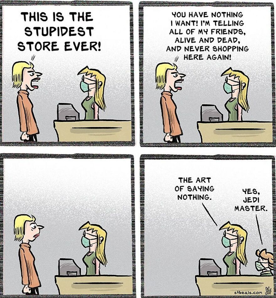 Artist’s New Funny Comics That Focus Attention On Everyday Conversations And A Job In Retail