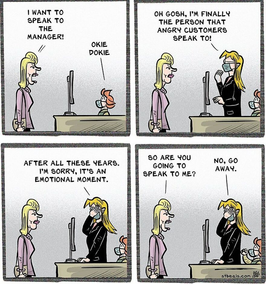 Artist’s New Funny Comics That Focus Attention On Everyday Conversations And A Job In Retail