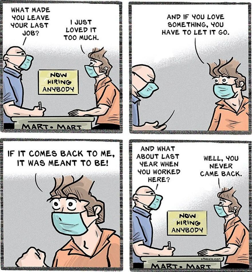 Artist’s New Funny Comics That Focus Attention On Everyday Conversations And A Job In Retail