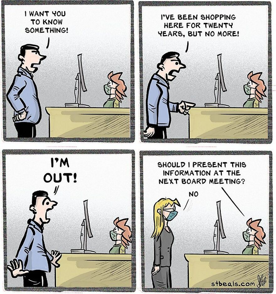 Artist’s New Funny Comics That Focus Attention On Everyday Conversations And A Job In Retail