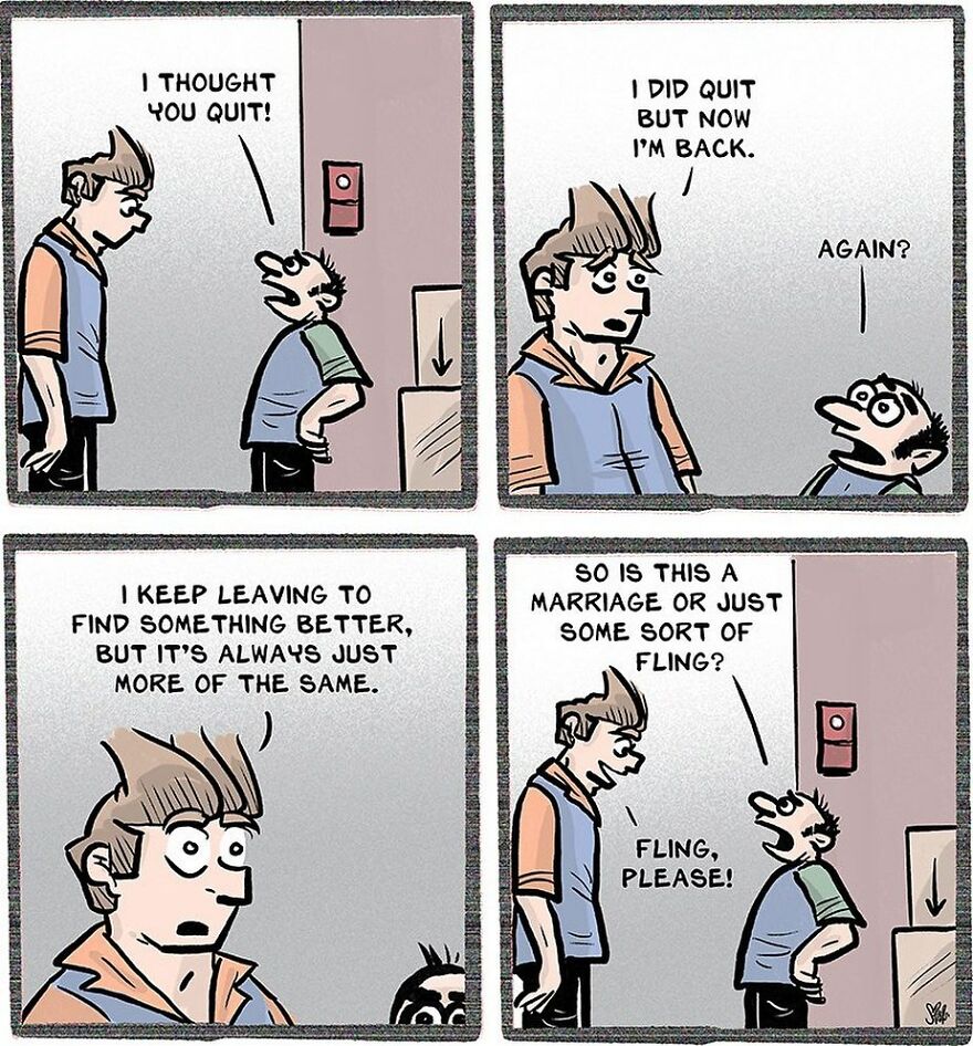 Artist’s New Funny Comics That Focus Attention On Everyday Conversations And A Job In Retail