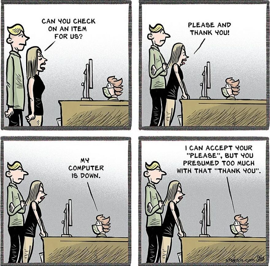 Artist’s New Funny Comics That Focus Attention On Everyday Conversations And A Job In Retail