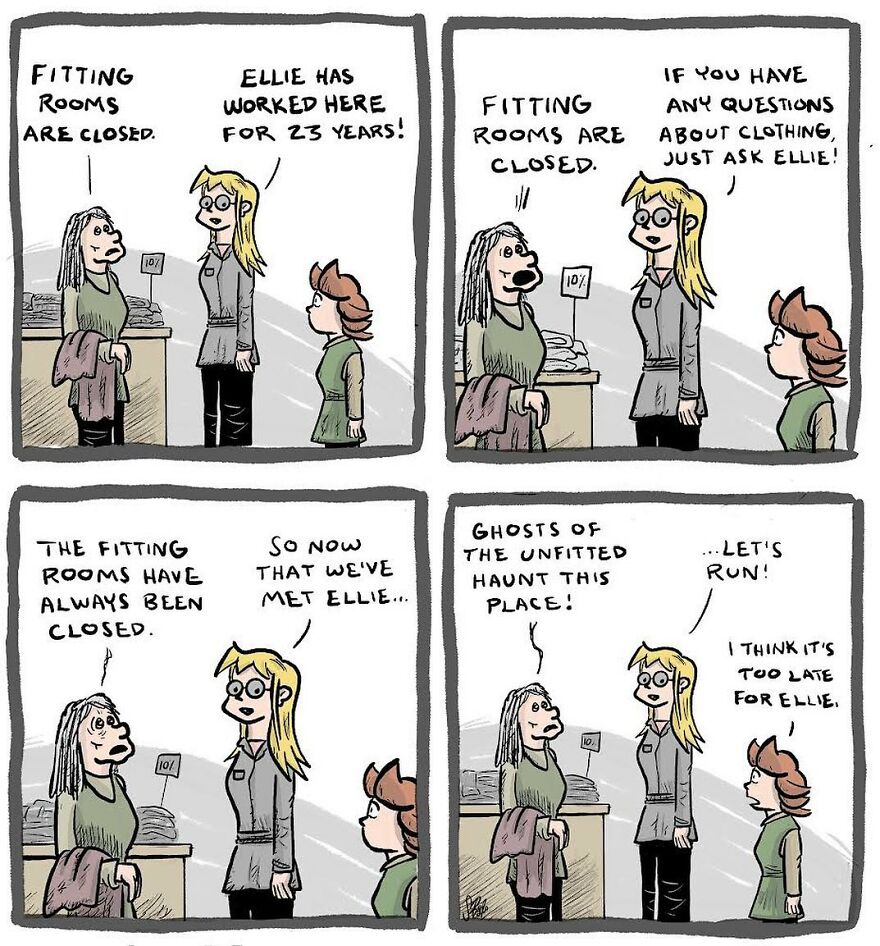 Artist’s New Funny Comics That Focus Attention On Everyday Conversations And A Job In Retail