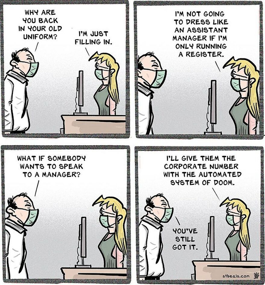 Artist’s New Funny Comics That Focus Attention On Everyday Conversations And A Job In Retail