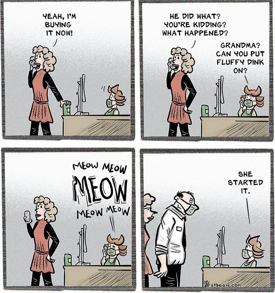 Artist’s New Funny Comics That Focus Attention On Everyday Conversations And A Job In Retail