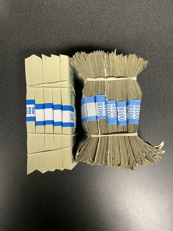 $500 Bundles Of $1 Bills Uncirculated vs. Circulated