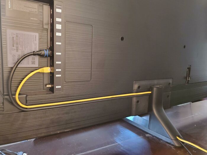 Built-In Cable Management On The Back Of My TV.