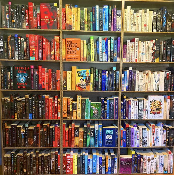 My Reorganized Bookcases! Took About 4 Hours But I Think It Was Worth It!