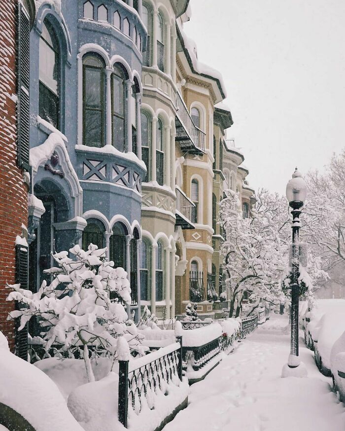 Victorian Townhouses In Boston, Massachusetts