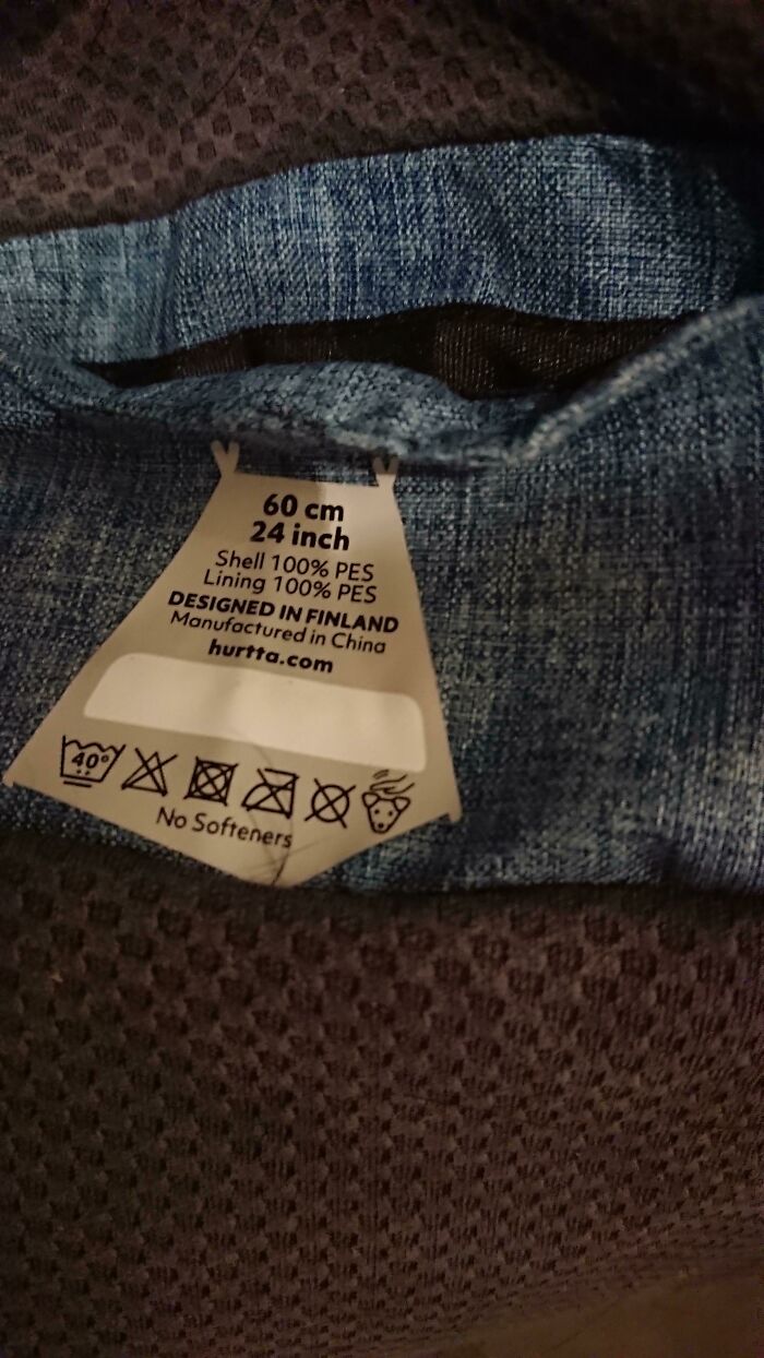 Washing Instructions On My Dog's Coat. I Have Done As Instructed