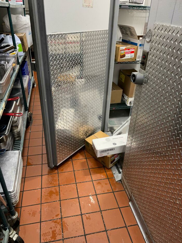 Walked In After A Day Closed And The Freezer Was At 50 Degrees. Thanks Sysco. Love Throwing Away $1000 Of Inventory