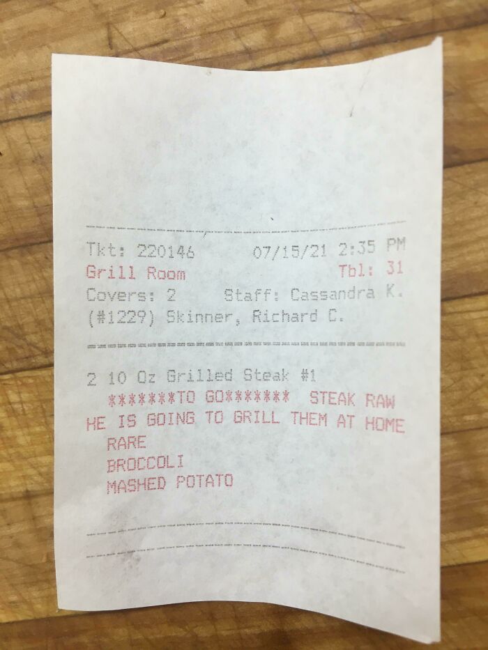 They Really Asked For A Raw Steak Huh