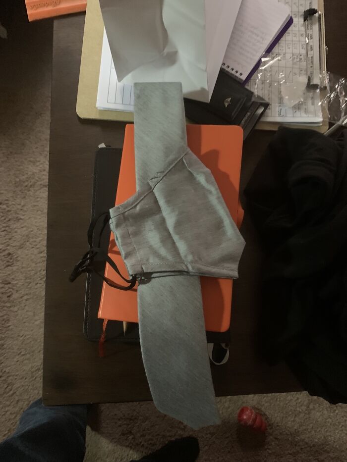 I Bought A Tie Today And It Came With A Matching Face Mask