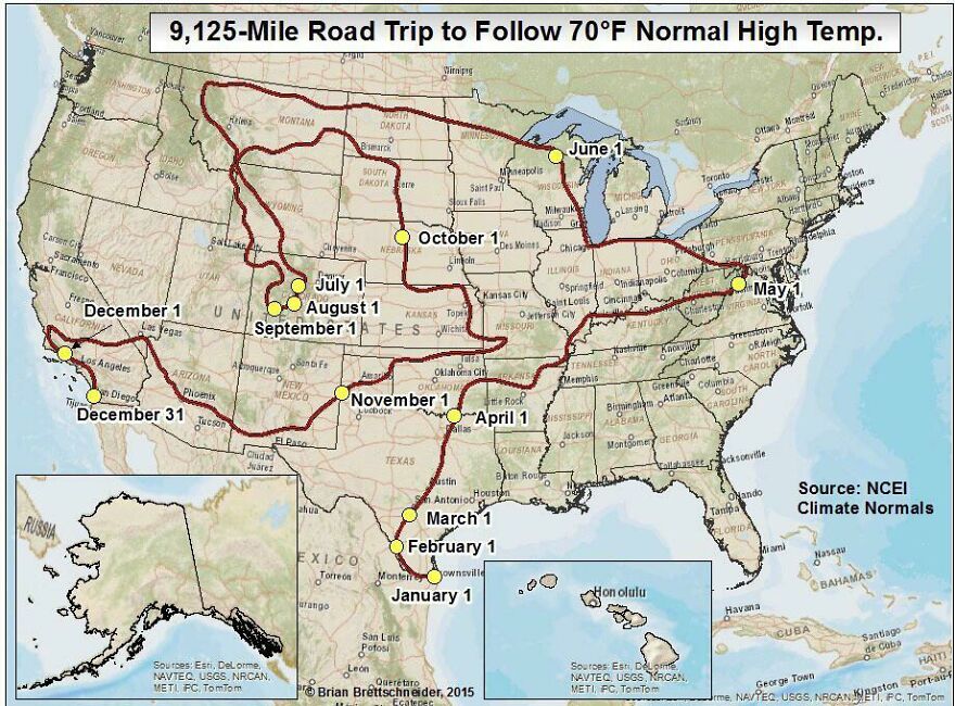 This Road Trip Will Be The Same Temperature Year-Round