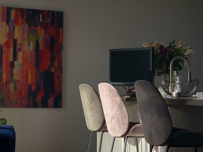 Identical Dining Chairs Look Like They’re Different Colors In Sunlight