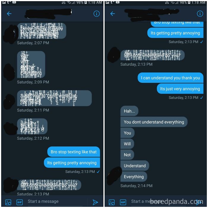 My Friend Just Did This To Me. I Don't Really Know Why He Keeps Sending Me Texts Like This But He Wasn't An Edgy Dude Before. Quick Note: He Blocked For A Day After Sending Me His Last Message