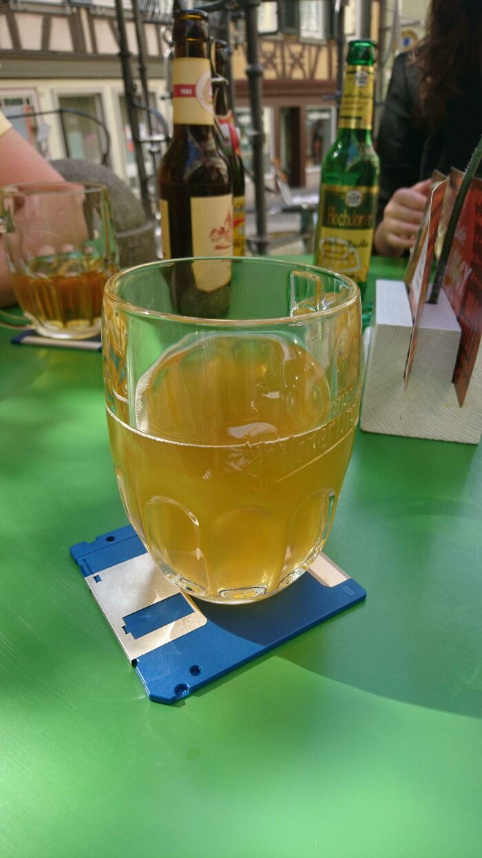 This Pub In Germany Has Floppy Disks As Coasters