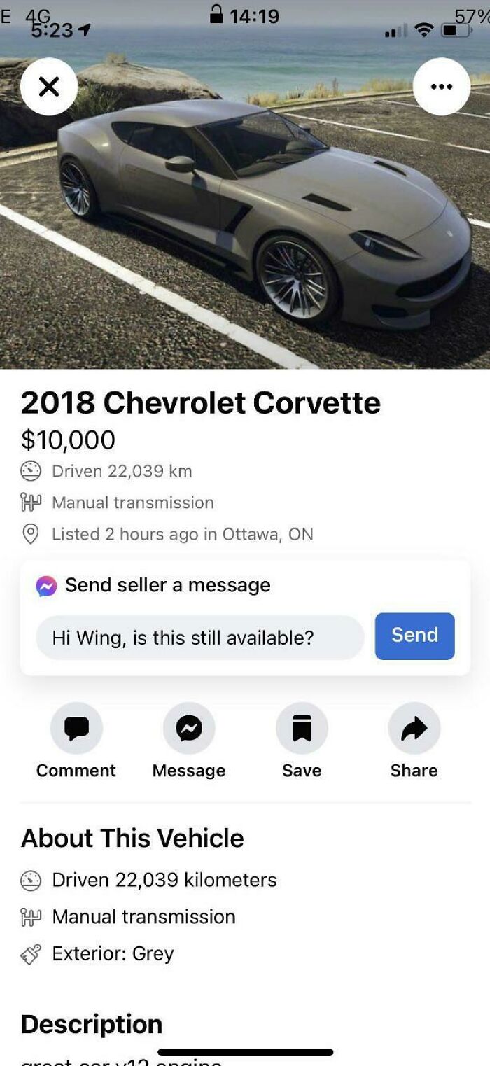 Well, This Looks Like An Obvious Scam. Especially As It’s Actually A Picture From Grand Theft Auto 5!