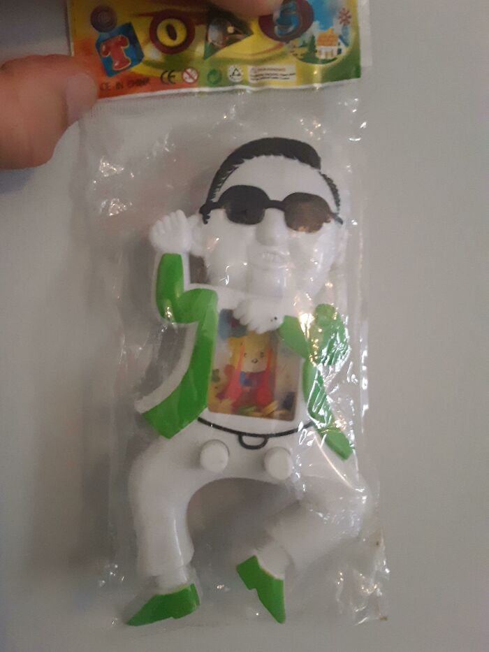 An Empty Psy Teddy Bear Water Ring Game You Can't Fill With His Testicles As Controls. I Used To Collect Knock-Off Toys. This Is My Favorite