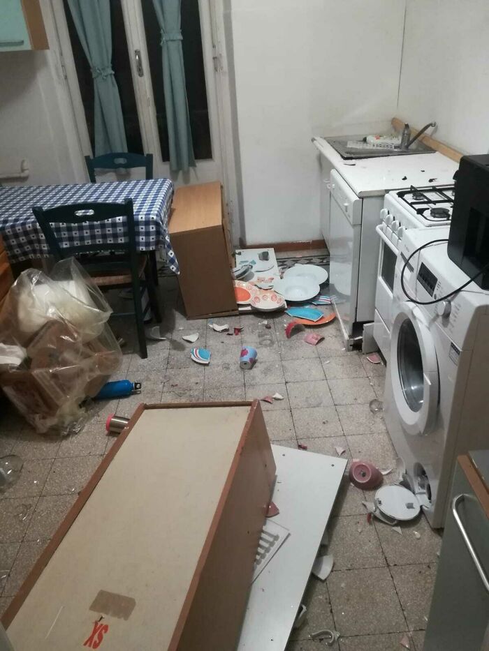 Midnight At My GF's. The Fastest And Loudest Way To Say "Maybe We Should Renovate The Kitchen"