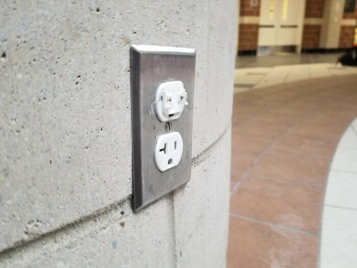 Friend's Charger At School Broke Apart And A Piece Is Now Stuck In Outlet