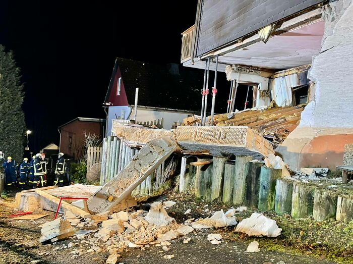 An Explosion Blew Out Two Walls Of My Friends Families Home, One Person Injured Seriosly