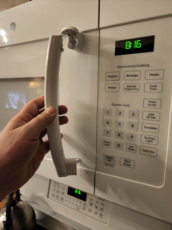 Microwave Handle Broke When I Went To Open The Door Today... $200 Part... Wtf