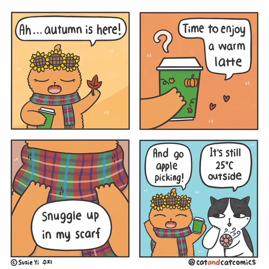 My 23 Wholesome Comics About A Cat And His Human
