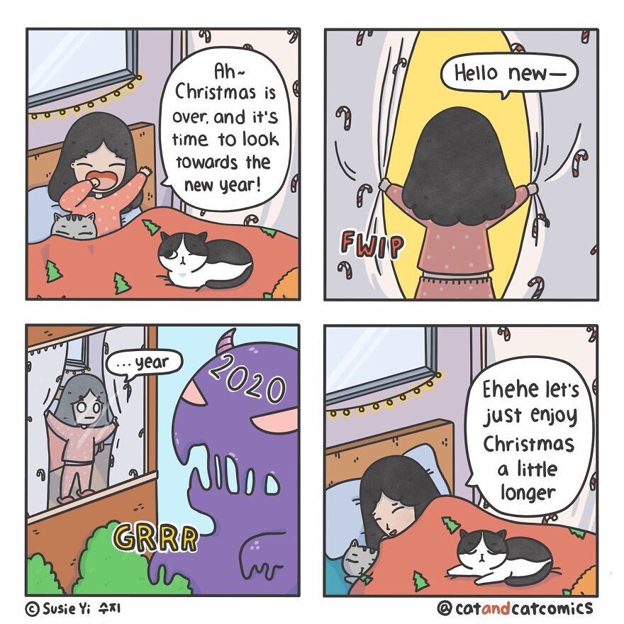 My 23 Wholesome Comics About A Cat And His Human