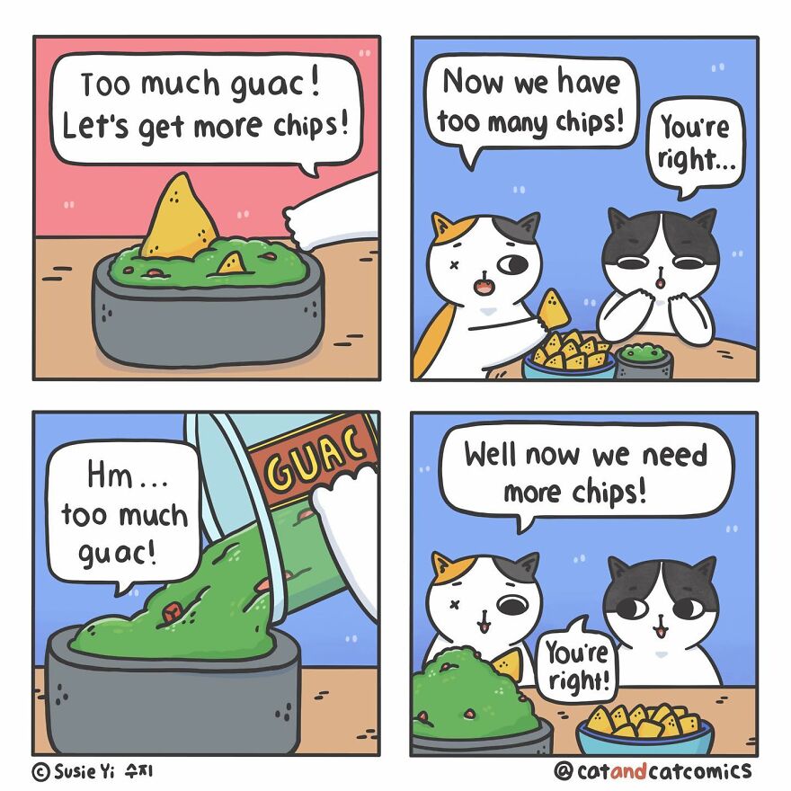 My 23 Wholesome Comics About A Cat And His Human