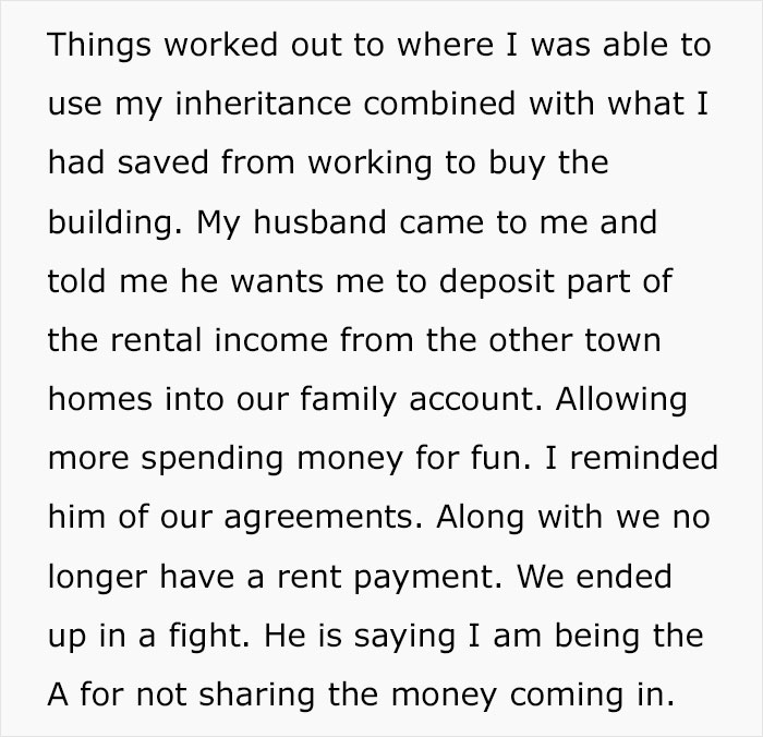 Husband Won't Give His Wife A Penny From His Inheritance, Gets Mad When She Does The Same After Inheriting A Small Fortune