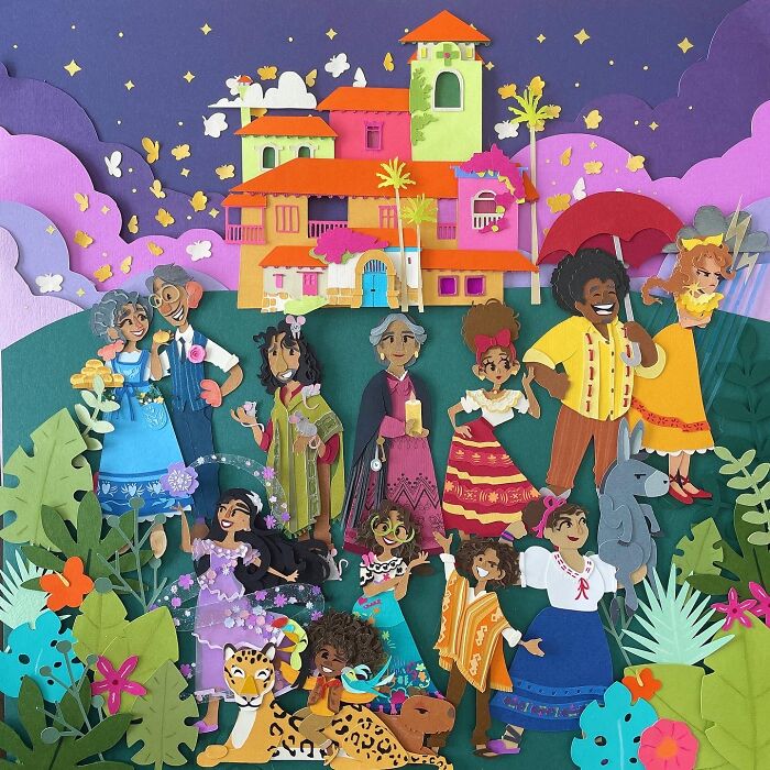 I Made A Series Of Paper Art Featuring Encanto Characters (21 Pics)