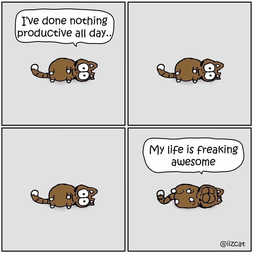 Artist Sums Up Life With A Cat In 30 Comics (New Pics)