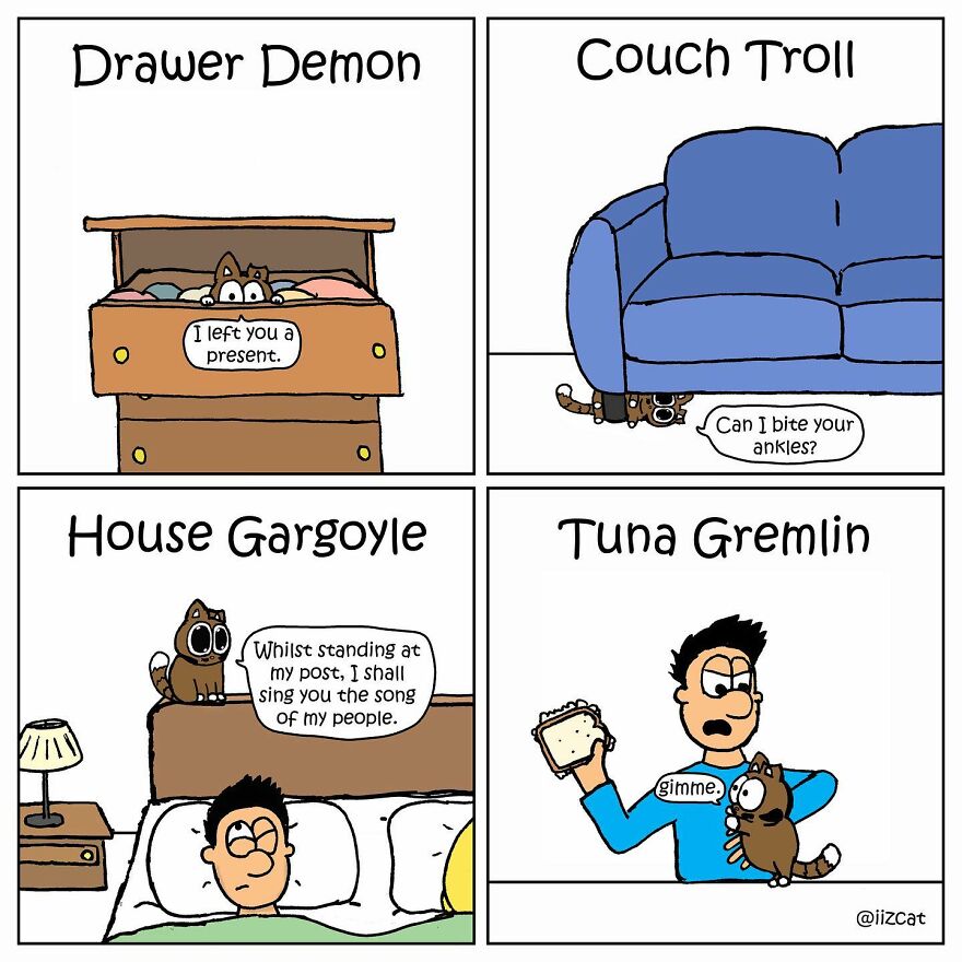 Artist Sums Up Life With A Cat In 30 Comics (New Pics)