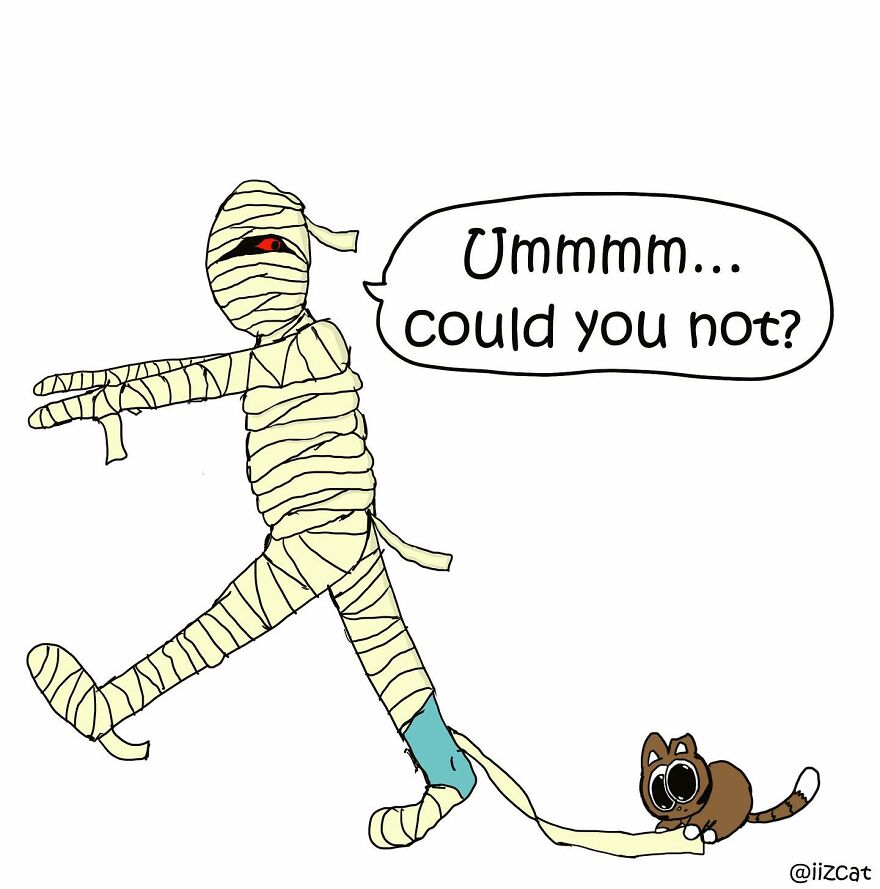 Artist Sums Up Life With A Cat In 30 Comics (New Pics)