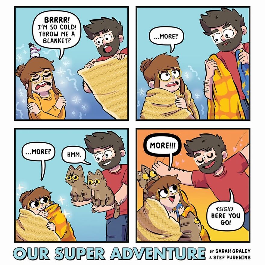 Artist Makes Illustrations That Show What The Day-To-Day Life Of A Woman Is Like Next To Her Boyfriend (New Pics)