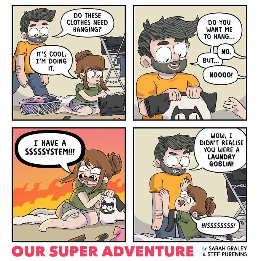 Artist Makes Illustrations That Show What The Day-To-Day Life Of A Woman Is Like Next To Her Boyfriend (New Pics)