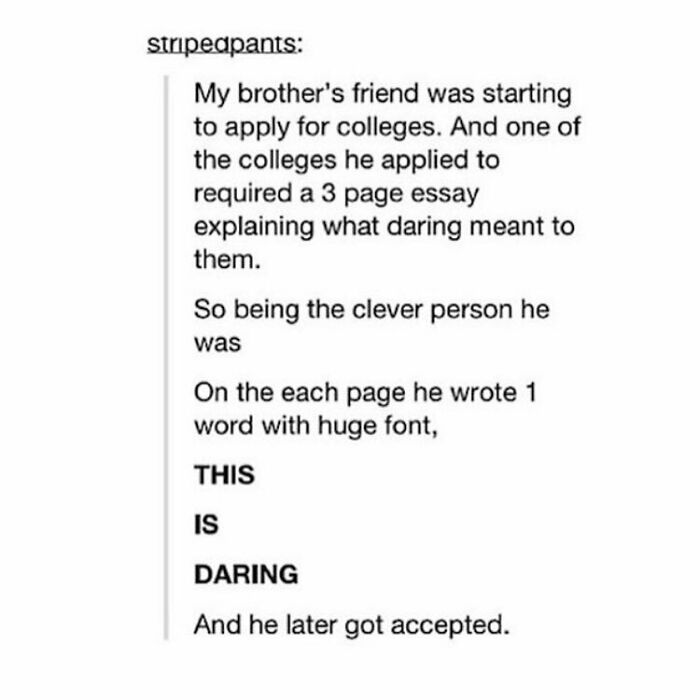 So Do You Think He Wrote For His Job Application ?- C