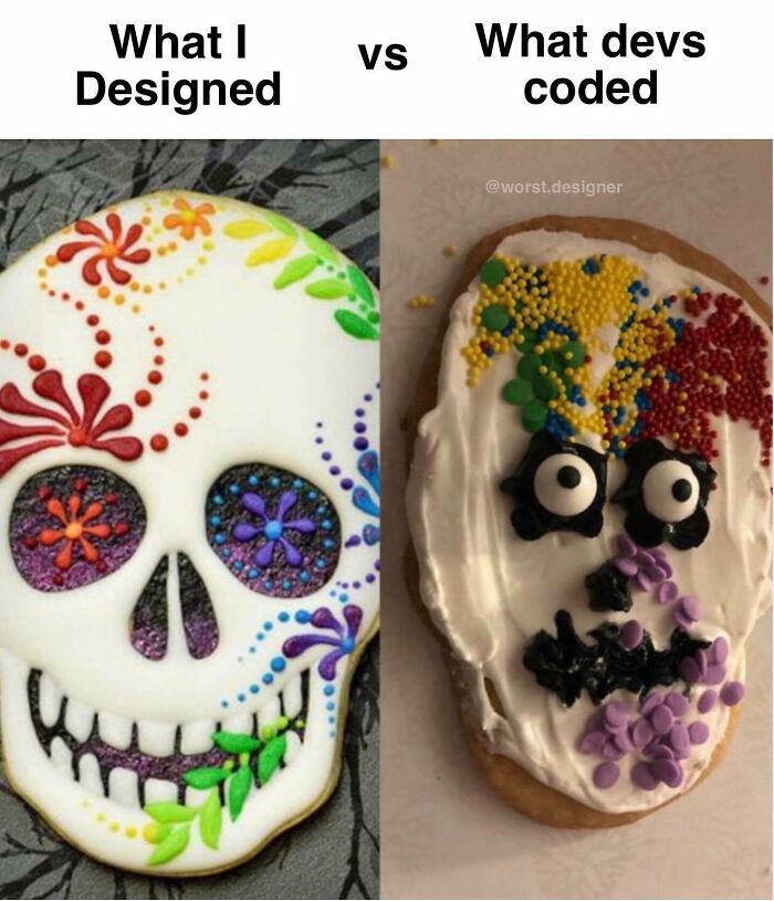 No Rajeev They Do Not Look The Same!
.
.
.
give @worst.designer A Follow For More Design No No’s.
.
.
.
#design #code #devhumor #dev #designer #designer #meme #worklife #coder #engineering #engineer #frontendfriday #frontenddeveloper