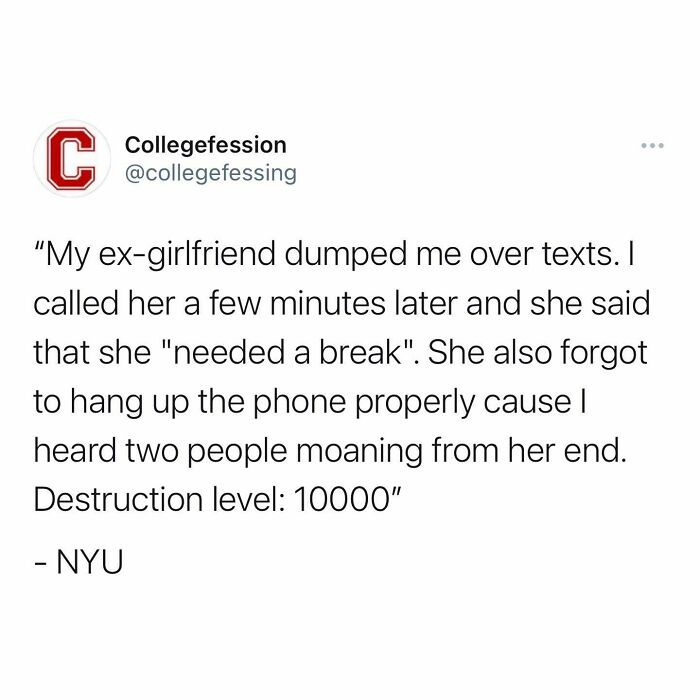 Make Sure To Follow Me “Collegefessing” On Twitter So You Can Still See College Confessions If I Get Disabled By Instagram Again 🥰