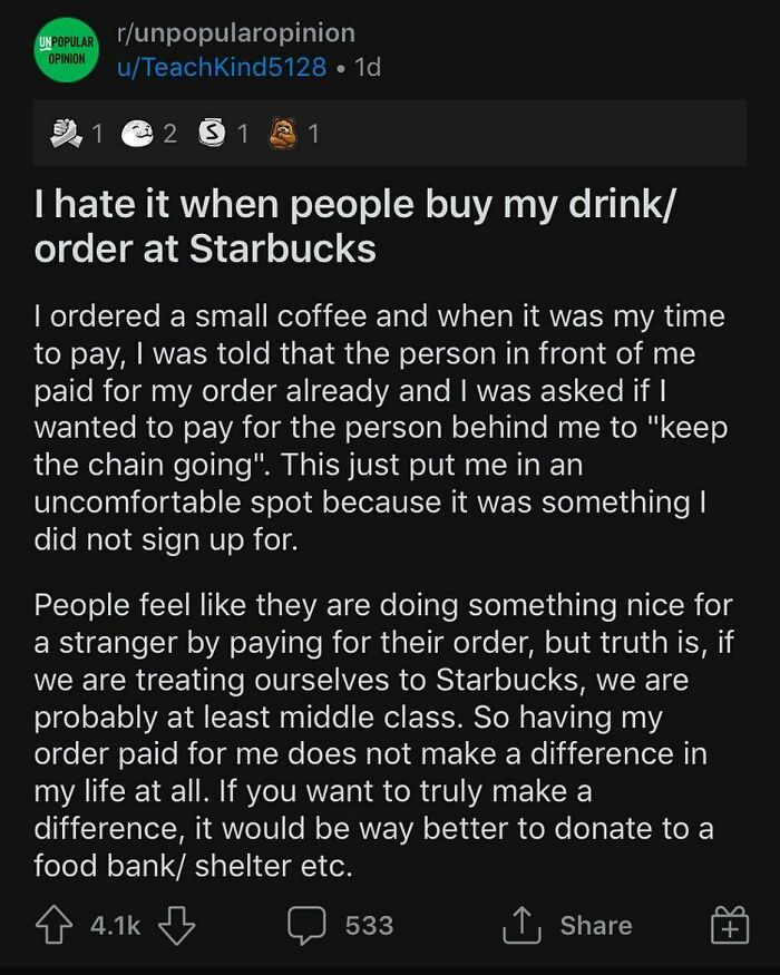 Has Someone Ever Bought Something For You ?