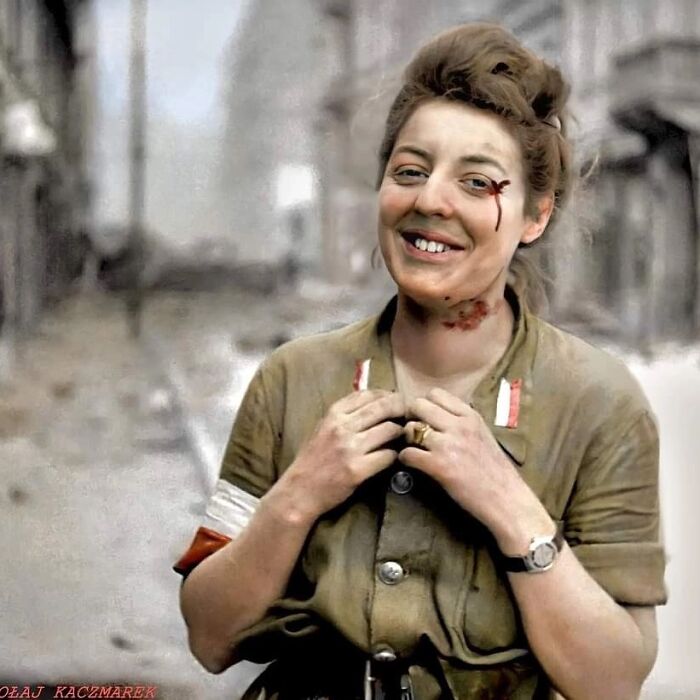 Polish Girl, Lidka, 21, Member Of The Resistance, During Warsaw Uprising 1944. Survived The War, Died In 1993