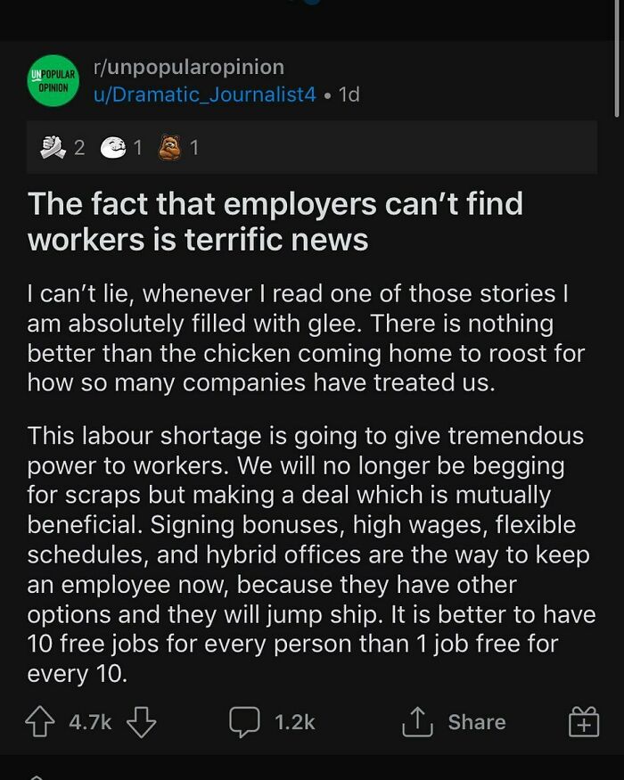 Is There A Labour Shortage Where You Live ?