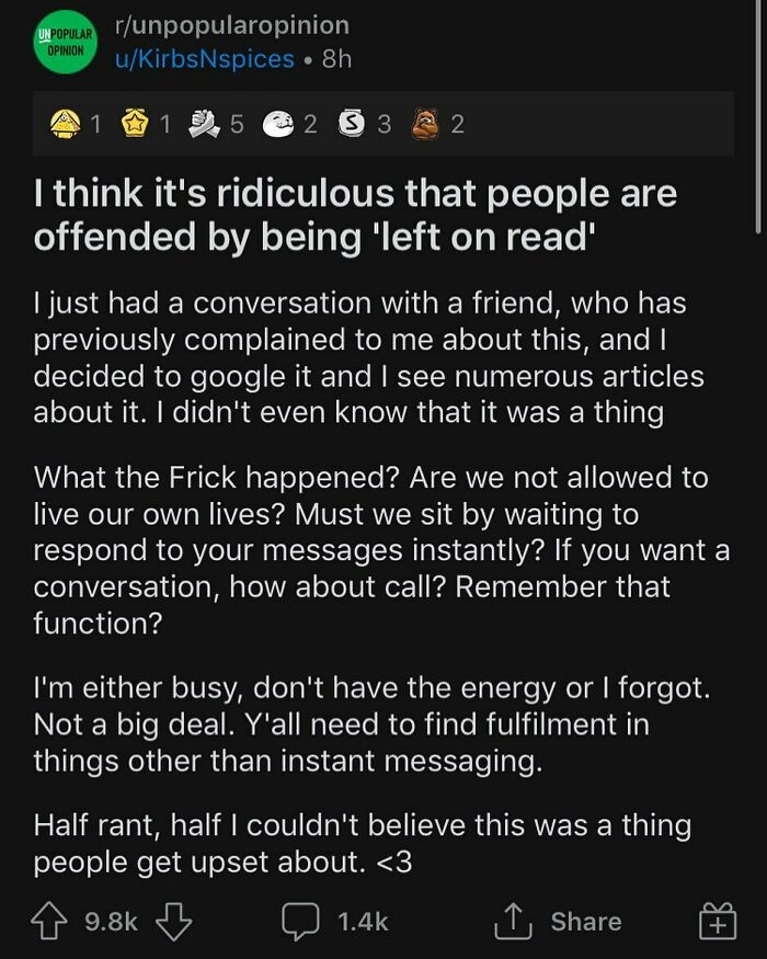 Do You Get Mad When You Get Left On Read ?