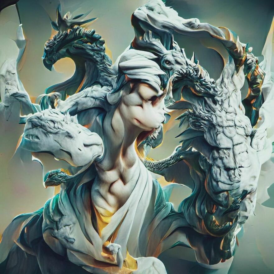 Dragon Marble Statue