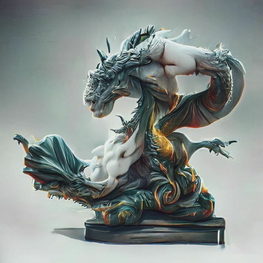 Dragon Marble Statue