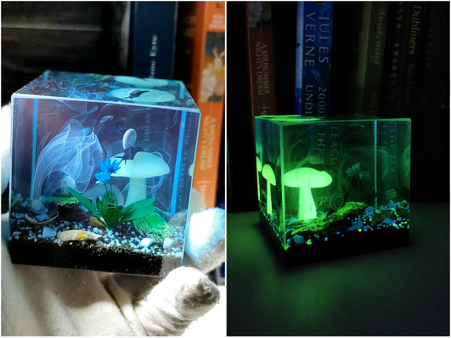 I Reveal Miniature Landscapes Encapsulated In Resin (9 Pics)