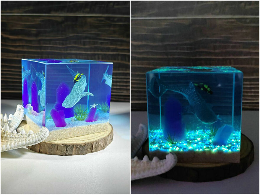 I Reveal Miniature Landscapes Encapsulated In Resin (9 Pics)