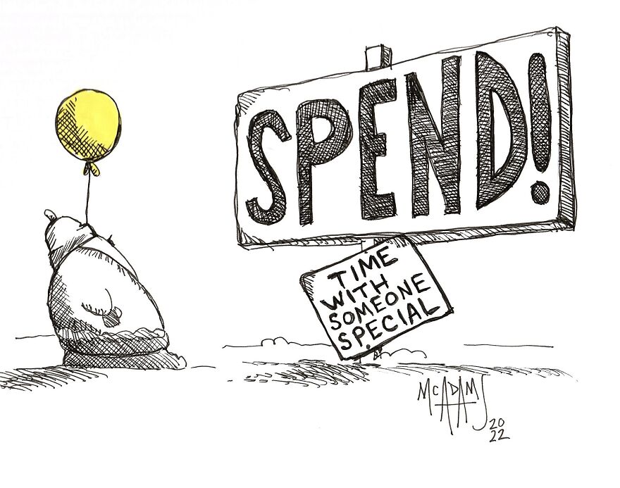 I Create Daily Drawings With Messages Of Positivity For A Wholesome And Curious Character