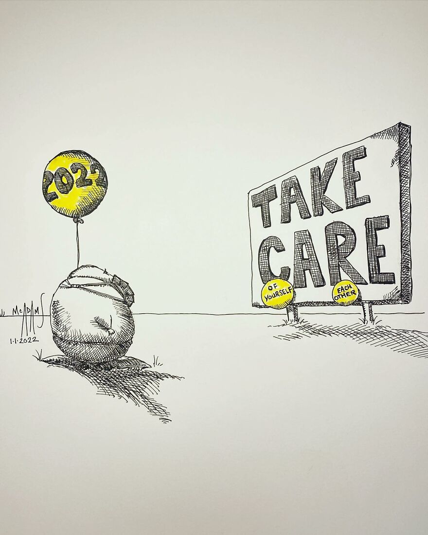 I Create Daily Drawings With Messages Of Positivity For A Wholesome And Curious Character